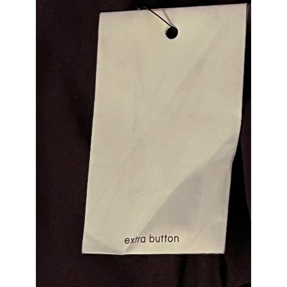Calvin Klein Womens 1X Plum Aubergine Blouse Ruched Front Micro Suede New - Picture 12 of 16